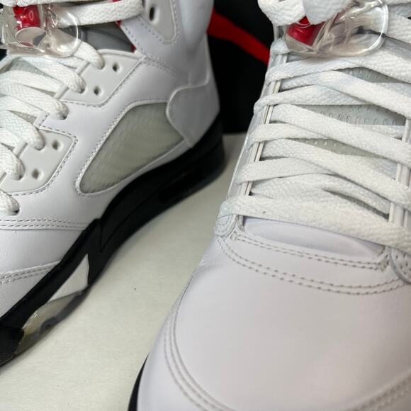 Air Jordan 5 Retro Fire Red Silver Tongue Men’s 9.5 (2012) – Style 136027-100 - Picture 11 of 16